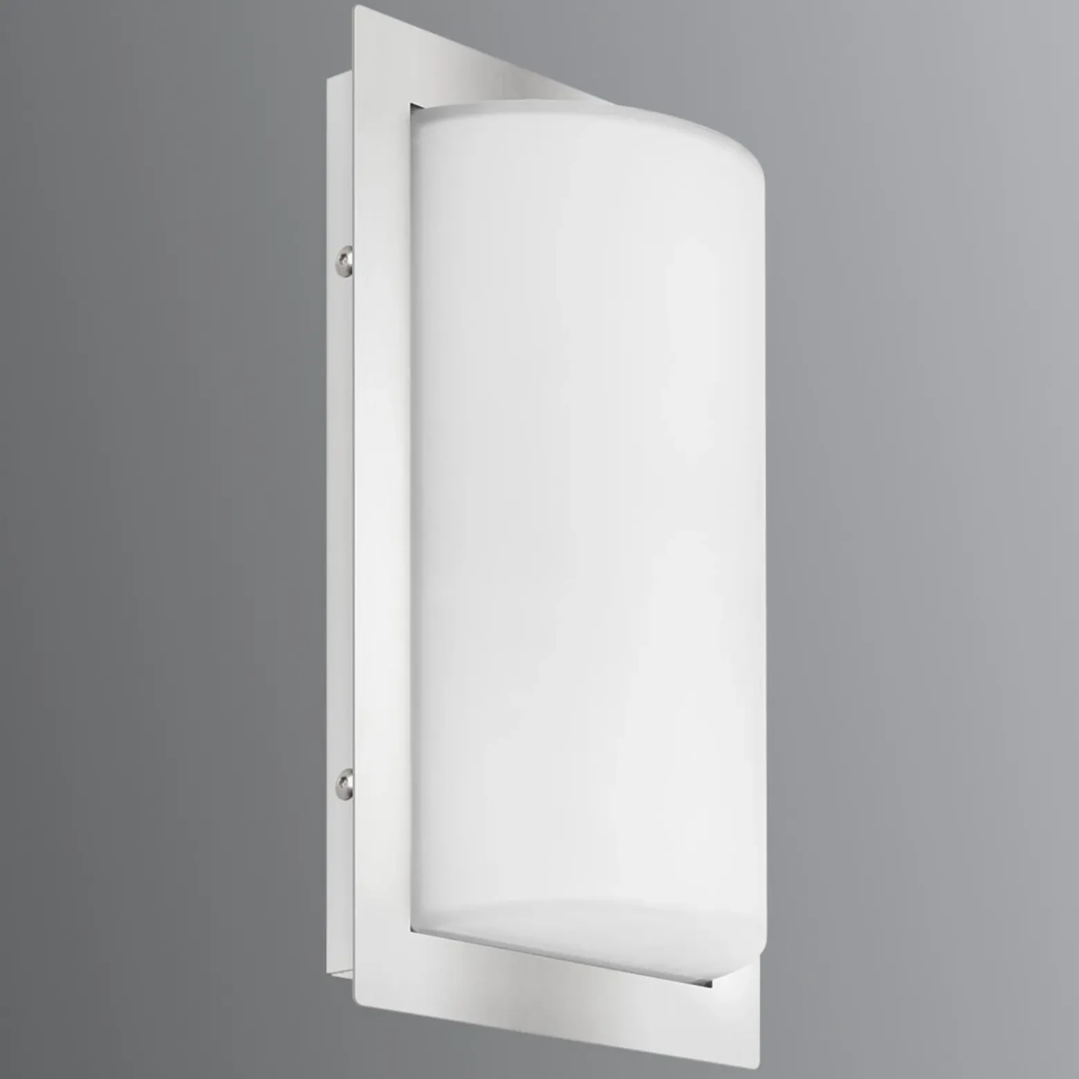 Aplique LED para exterior Luis, cristal, acero inoxidable