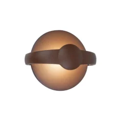 Aplique LED para exterior Mayorka, marrón óxido, ancho 22 cm, IP65