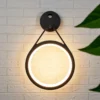 Aplique LED para exterior Mirco con sensor, anillo