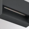 Aplique LED para exterior Molto Luce Cado, 14 cm de ancho, color negro