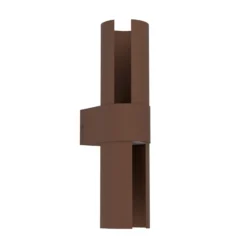 Aplique LED para exterior Montelauro, color óxido, altura 32 cm, metal