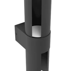 Aplique LED para exterior Montelauro, negro, altura 32 cm, metal