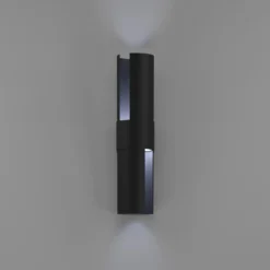 Aplique LED para exterior Montelauro, negro, altura 32 cm, metal