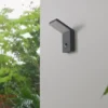Aplique LED para exterior Nevio, metal, antracita, sensor