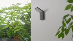 Aplique LED para exterior Nevio, metal, antracita, sensor