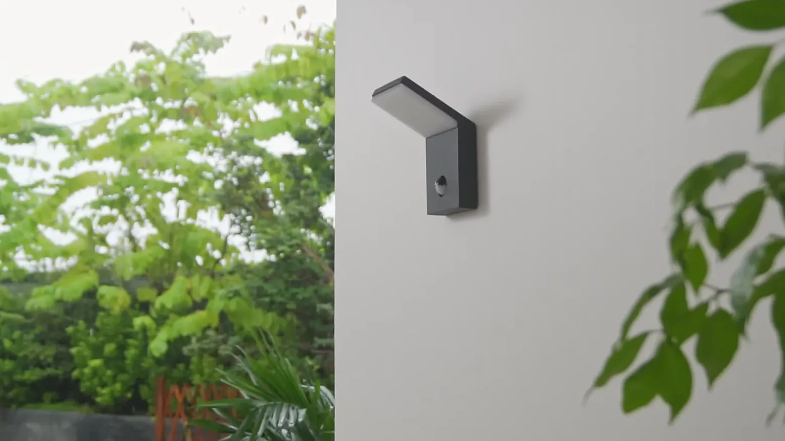 Aplique LED para exterior Nevio, metal, antracita, sensor