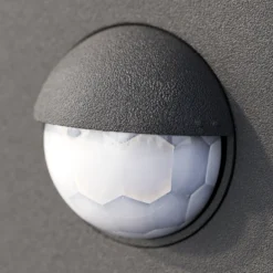 Aplique LED para exterior Nevio, metal, antracita, sensor