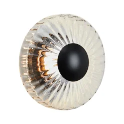 Aplique LED para exterior New Wave Optic, cristal, Ø 26 cm, IP65