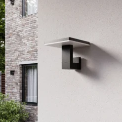 Aplique LED para exterior Olesia, forma angular