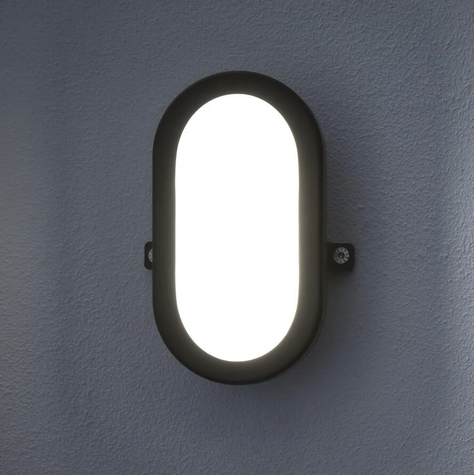 Aplique LED para exterior OSRAM BULKHEAD, negro, 11 W, plástico, IP54