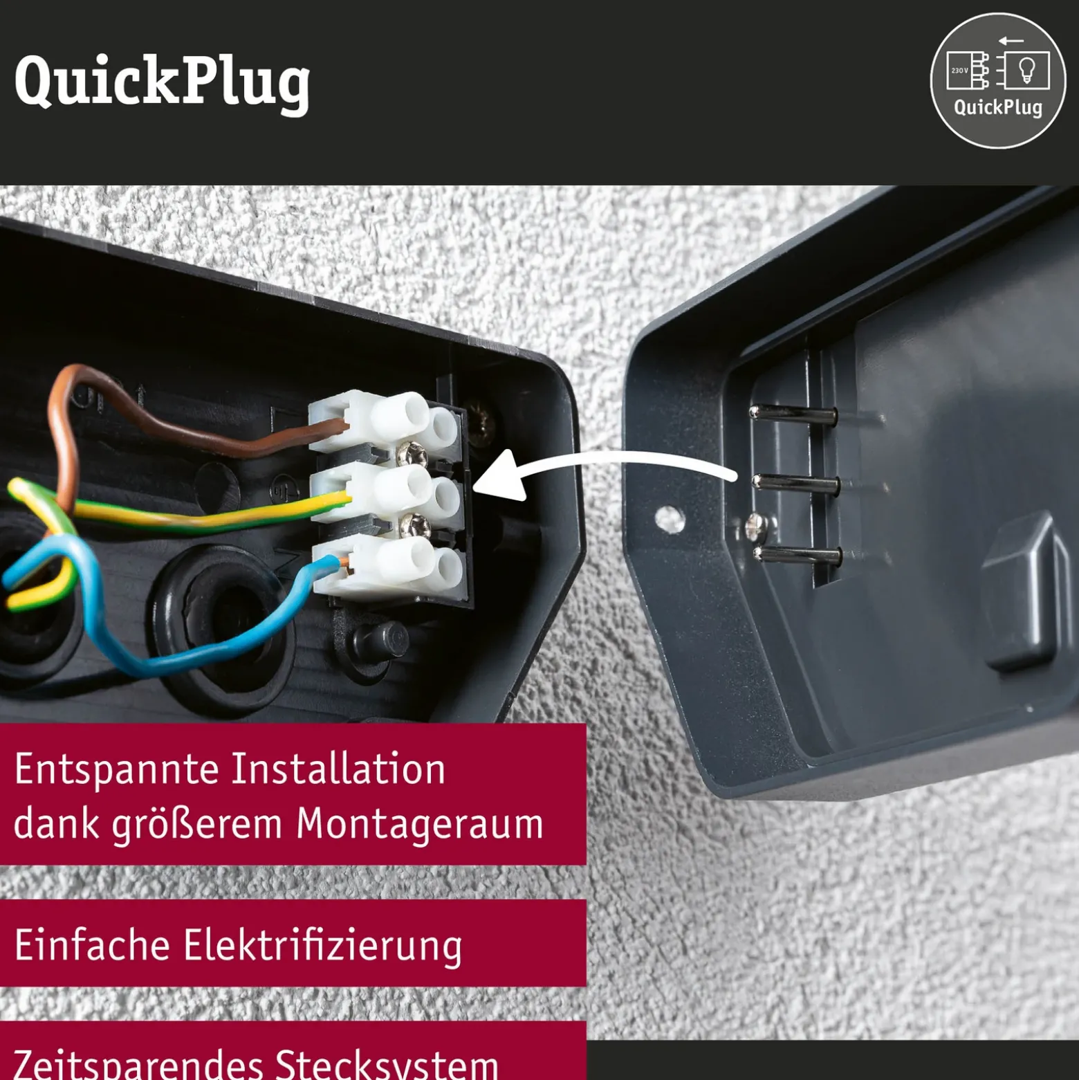 Aplique LED para exterior Paulmann Cuff, sensor, blanco