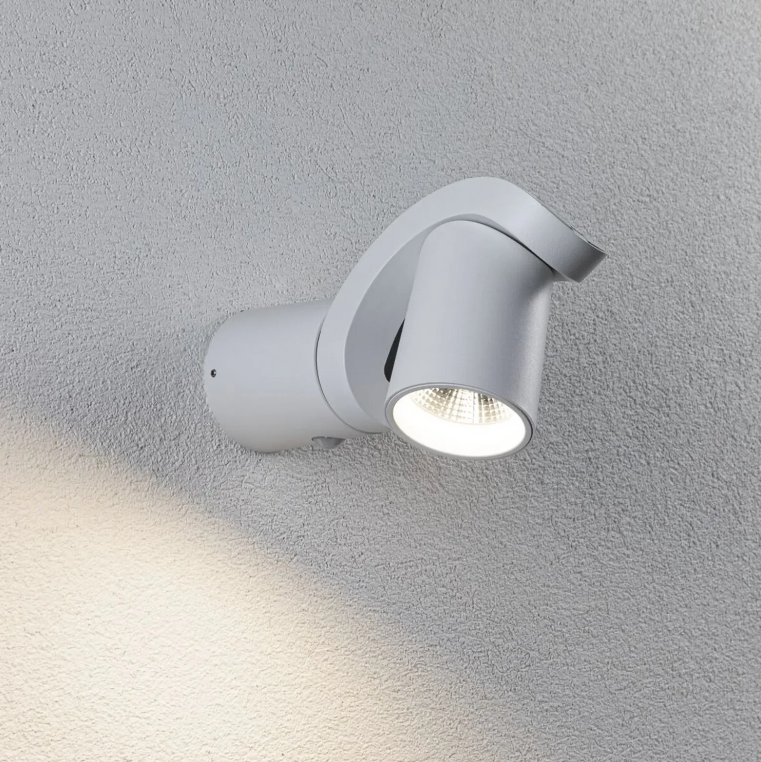 Aplique LED para exterior Paulmann Cuff, sensor, blanco