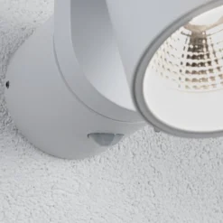 Aplique LED para exterior Paulmann Cuff, sensor, blanco