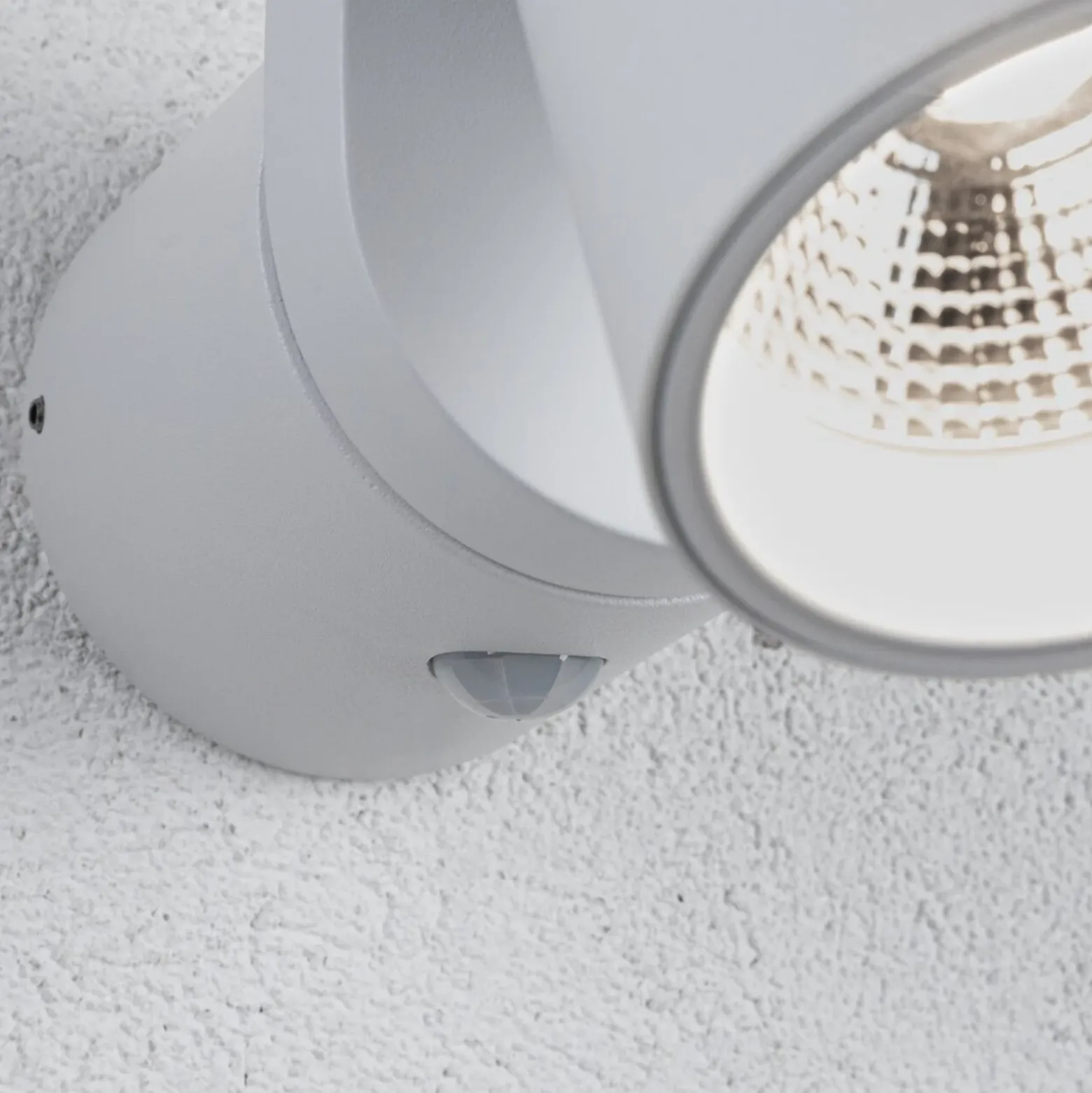 Aplique LED para exterior Paulmann Cuff, sensor, blanco