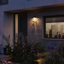 Aplique LED para exterior Paulmann «Flame», negro, altura 8 cm, IP44