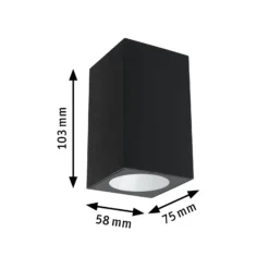 Aplique LED para exterior Paulmann «Flame», negro, altura 8 cm, IP44