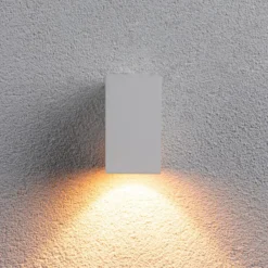 Aplique LED para exterior Paulmann «Flame», blanco, altura 8 cm, IP44