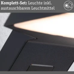 Aplique LED para exterior Paulmann Zenera, 3000 K, antracita IP44