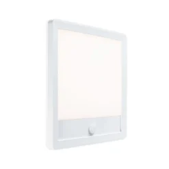 Aplique LED para exterior Paulmann Lamina, blanca, IP44, sensor