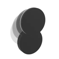 Aplique LED para exterior Pedersano, negra, Ø 14 cm, metal