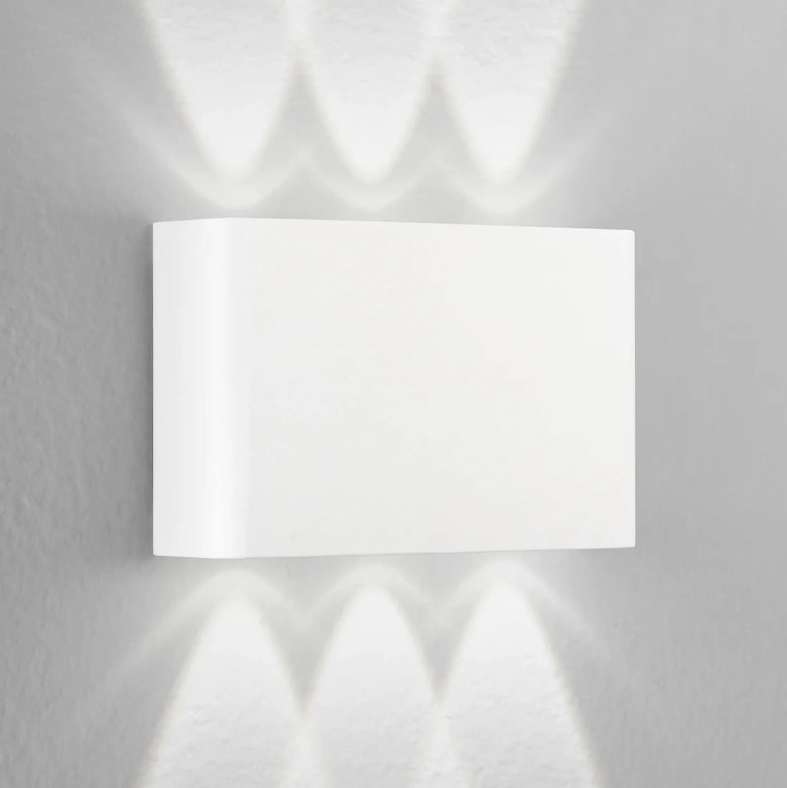 Aplique LED para exterior PEQUEÑA, blanca, ancho 16 cm, plástico