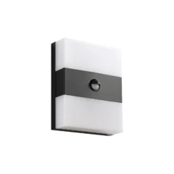 Aplique LED para exterior PRIOS Teekon, antracita, sensor, IP44