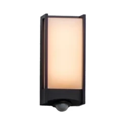 Aplique LED para exterior QUBO, gris oscuro, altura 27 cm, IP54