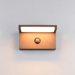 Aplique LED para exterior Ravi, antracita Ancho 18 cm Sensor, IP54