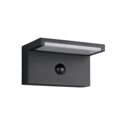 Aplique LED para exterior Ravi, antracita Ancho 18 cm Sensor, IP54