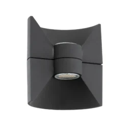 Aplique LED para exterior Redondo, color antracita, altura 17 cm, 2 luces.