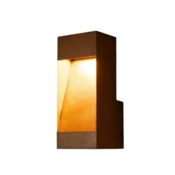 Aplique LED para exterior Rho, color óxido, altura 28 cm, metal, IP54