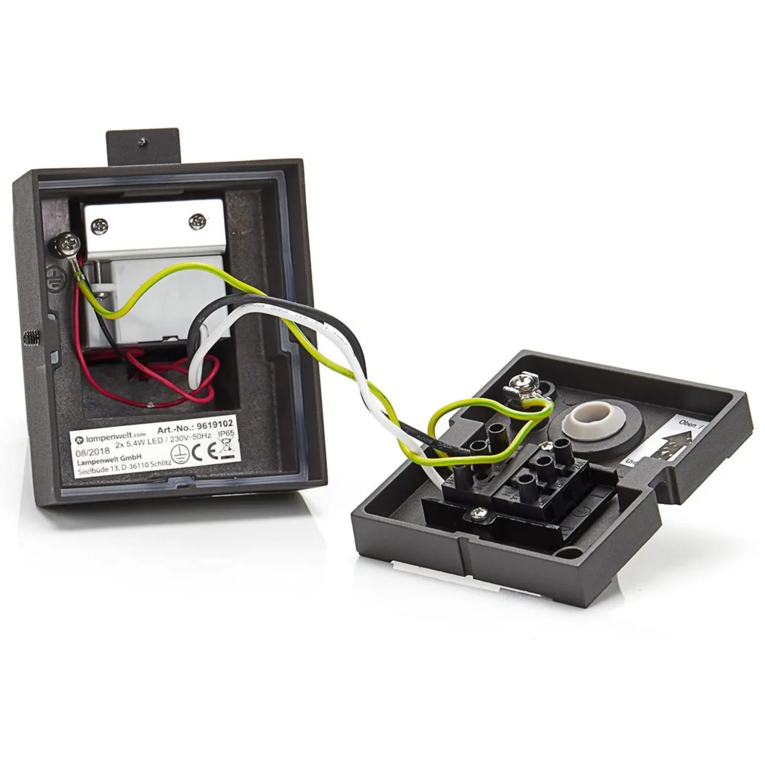 Aplique LED para exterior Riak en gris hormigón