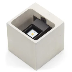 Aplique LED para exterior Riak en gris hormigón