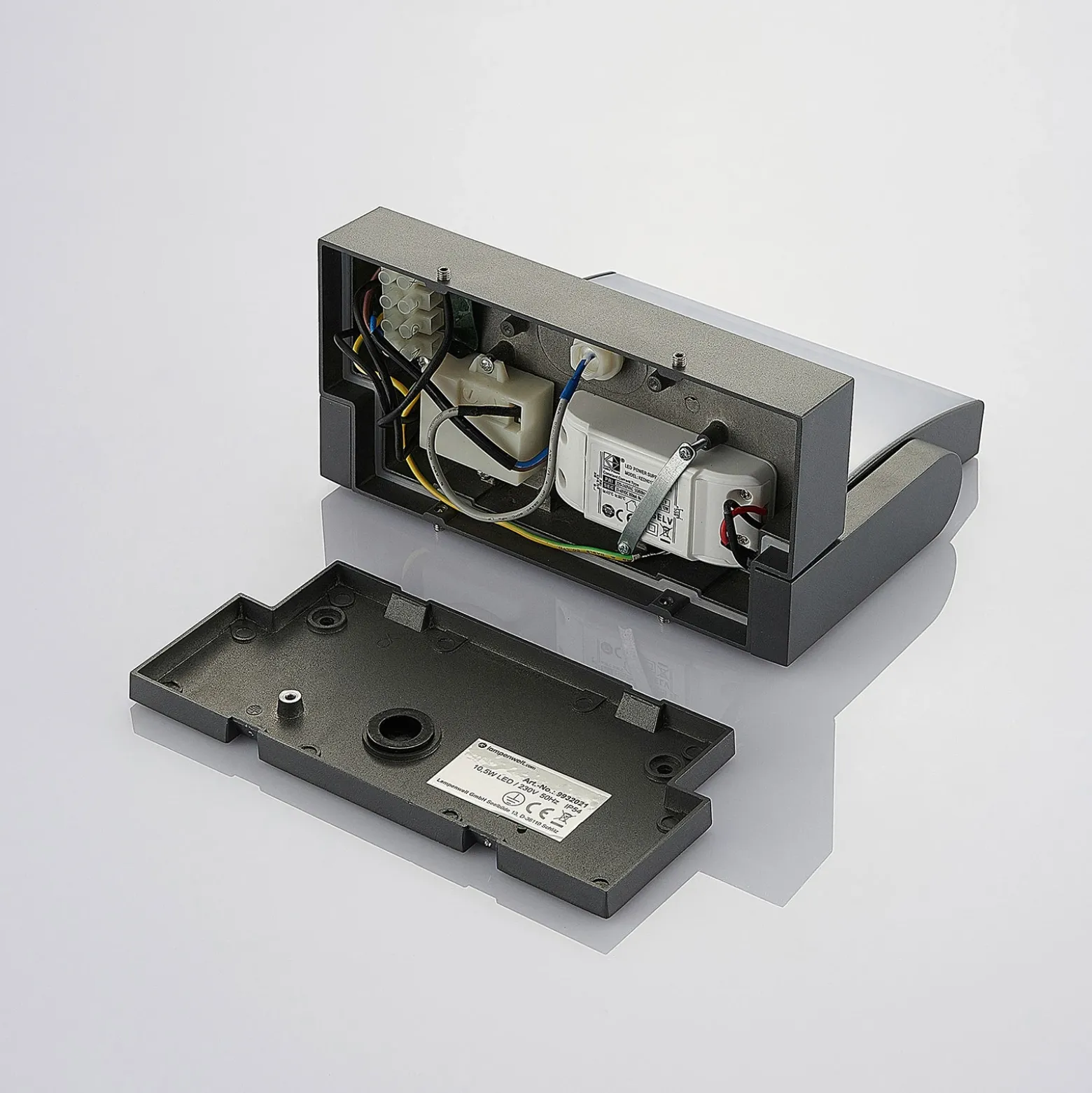 Aplique LED para exterior Sherin de Lindby, antracita, sensor, IP54