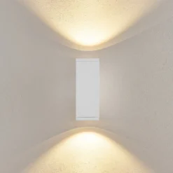 Aplique LED para exterior ShoreLine Pro Square up/down, blanca