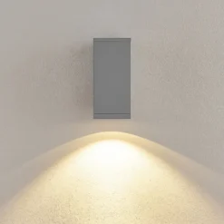 Aplique LED para exterior ShoreLine Pro Square, gris claro, 830/840