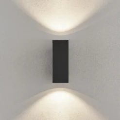 Aplique LED para exterior ShoreLine Pro Square up/down, gris oscuro