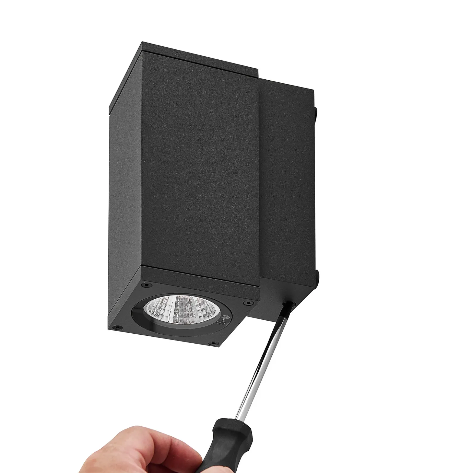Aplique LED para exterior ShoreLine Pro Square, gris oscuro, 830/840