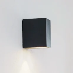 Aplique LED para exterior Tavi de Lucande, antracita, 9,5 cm, IP54