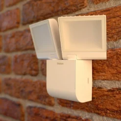 Aplique LED para exterior Theben theLeda S17-100L, blanco, 2 luces.