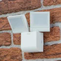 Aplique LED para exterior Theben theLeda S17-100L, blanco, 2 luces.