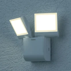 Aplique LED para exterior Theben theLeda S17-100L, blanco, 2 luces.
