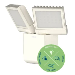 Aplique LED para exterior Theben theLeda S17-100L, blanco, 2 luces.