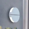 Aplique LED para exterior Vascella, blanca, Ø 18 cm, metal