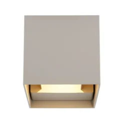 Aplique LED para exterior Veronika, color arena, luz hacia arriba/abajo, IP54