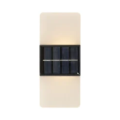 Aplique LED para exterior Wally, 14x6 cm blanco esmerilado CCT