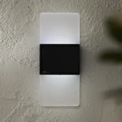 Aplique LED para exterior Wally, 14x6 cm blanco esmerilado CCT