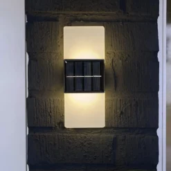 Aplique LED para exterior Wally, 20x8 cm blanco esmerilado CCT