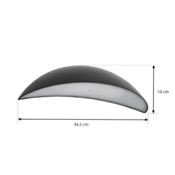 Aplique LED para exterior Zerino de Lindby, negro, 34,5 cm, IP54