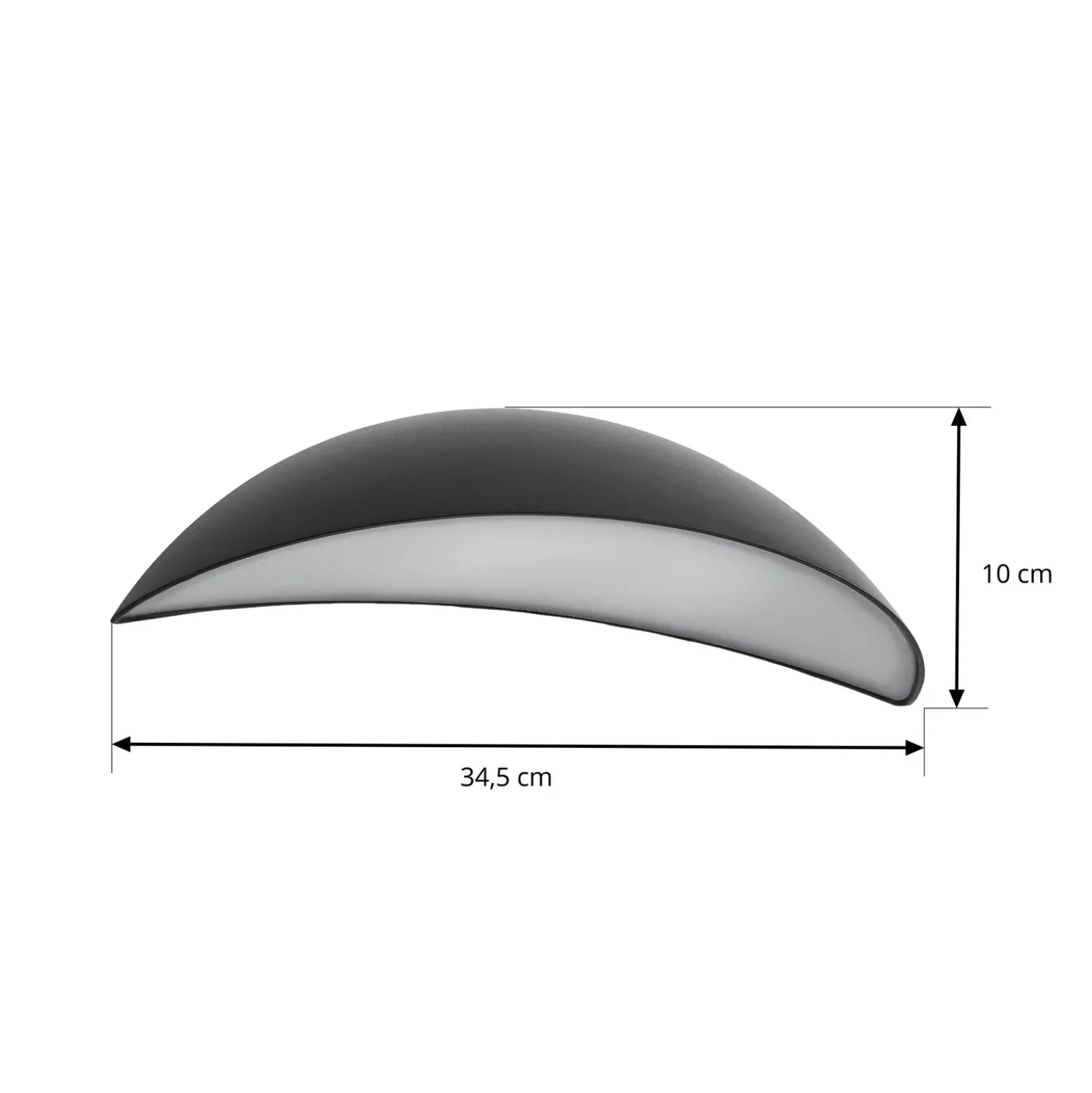 Aplique LED para exterior Zerino de Lindby, negro, 34,5 cm, IP54